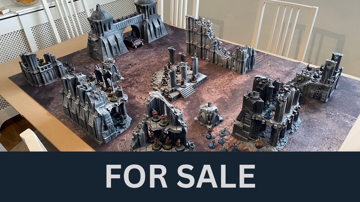 rok_minis's tweet photo. Two full tables of terrain are up for sale. One is primed and the other fully painted. Open to a sensible offer if a club/group/enthusiast wanted to take both sets. DM me if you are interested https://t.co/EJsAKZsM3g