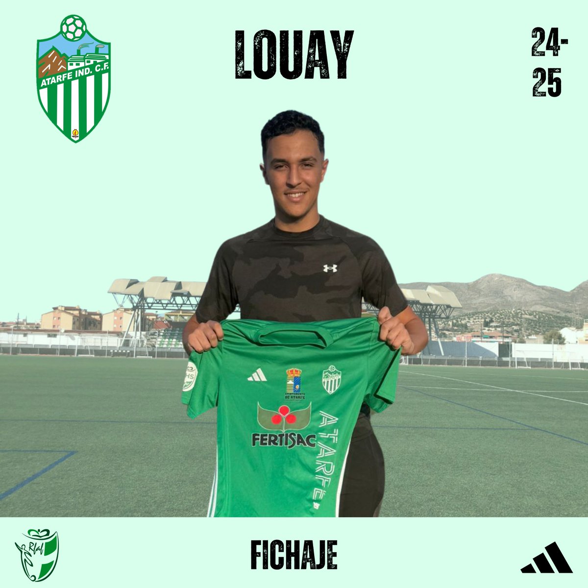 SENIOR | 🤝🏻✍🏻 ¡Louay Sajee, bienvenido!

Louay se incorpora a nuestro Senior procedente del CD Santa Fe para reforzar nuestra línea ofensiva. Jugador de gran envergadura y juego aéreo.