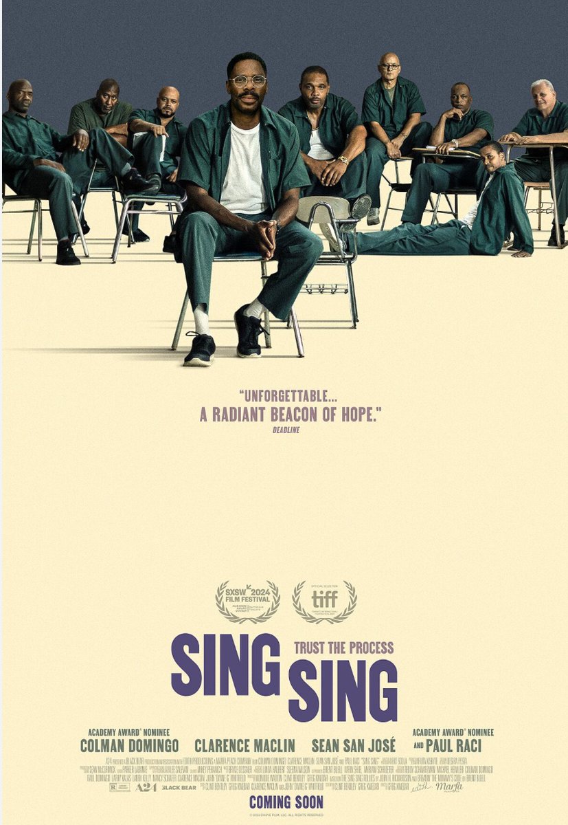 Sing Sing 
Opening Friday, 8/23
Imprisoned for a crime he didn't commit, Divine G finds purpose by acting in a theatre group alongside other incarcerated men, including a wary newcomer.