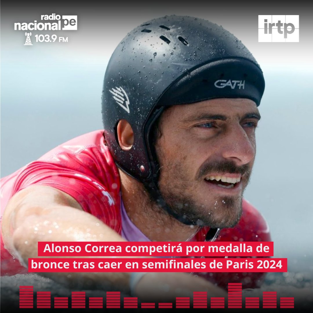 RadioNacionalFM's tweet photo. 🚨#Ahora | El surfista nacional, Alonso Correa, cayó en semifinales de #Paris2024 ante Kauli Vaast🇫🇷, sin embargo, aún competirá por una medalla de bronce olímpica. ¡VAMOS, ALONSO!

📻103.9 FM
📺7.2 TDT https://t.co/KRsFpqht1r