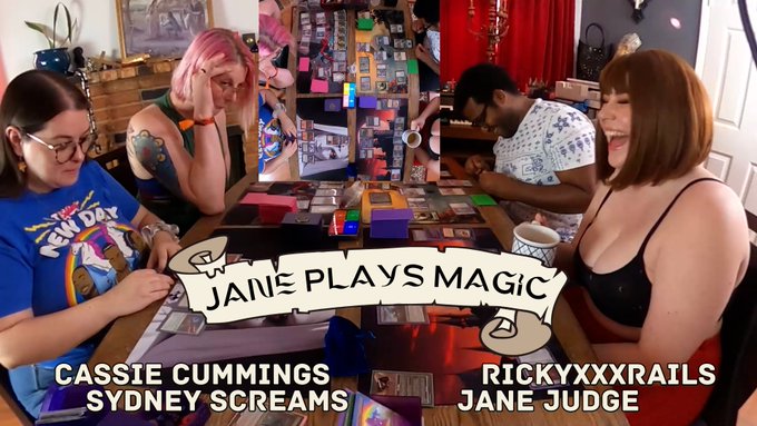 My wife @casscummingsxxx and I joined @missjanejudge and @rickyxxxrails for a round of Jane Plays Magic<a class="tags" href="/tag/casscummingsxxx">@casscummingsxxx</a><a class="tags" href="/tag/missjanejudge">@missjanejudge</a><a href="/tag/mvsales"class="tags"><span>#mvsales</span></a>