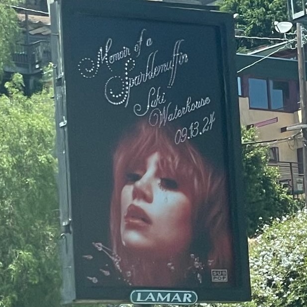 bestsukiw's tweet photo. "Memoir of a Sparklemuffin" billboard spotted in Los Angeles! 🕷️✨

(frooozan via IG Stories) https://t.co/UxpU4Zj3nb