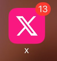What’s the color of your X icon?

Mine is pink💞