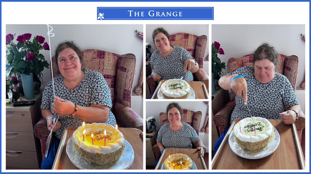 Anne was visited by her family on her birthday, which made her very happy. She was delighted with the cake that the staff presented to her. Happy Birthday, Anne!