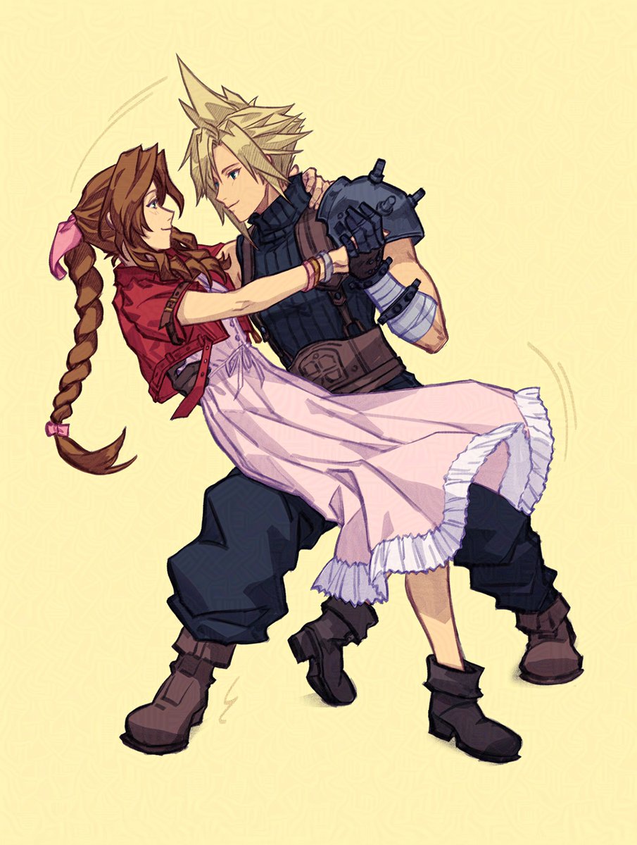 This one is referenced from the game. I just wanted to draw it for myself because it's too good of a pose!! 

#clerith #ff7r #クラエア