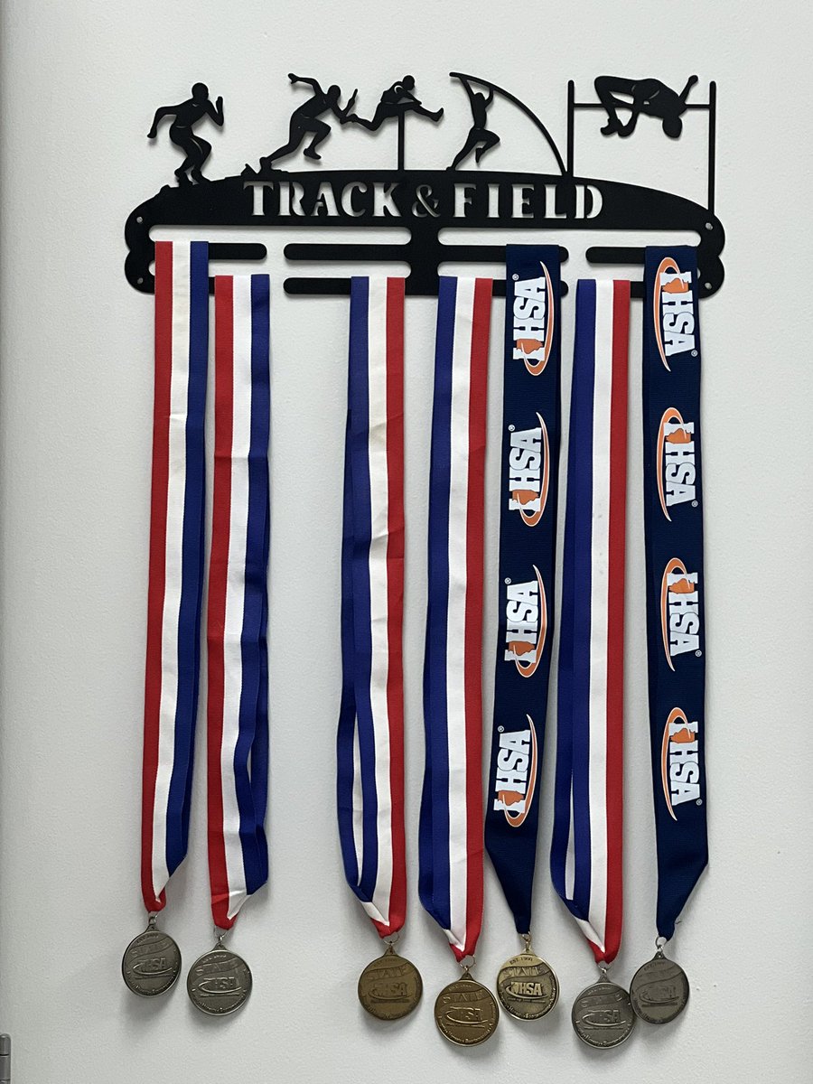 This is always one of the first things I put up in my classroom each year, the IHSA Track and Field Team State Medals that the EHS athletes have earned since <a href="/tigertrack1/">Chad Lakatos</a> became Head Coach!  I was super excited to add the 2024 State Championship Medal!