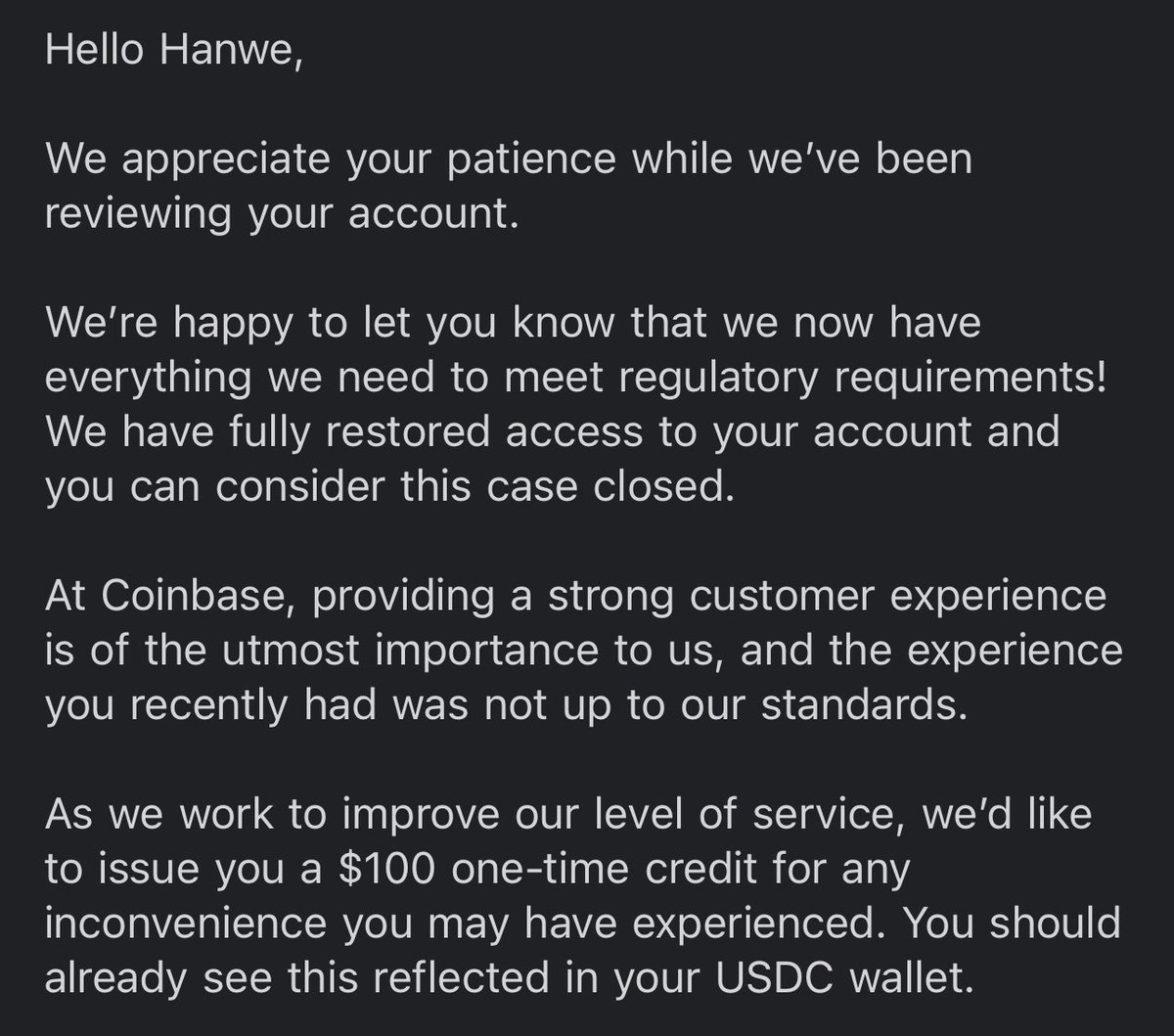 UPDATE:

- My acces has been restored
- They never explained why I was blocked
- I didn’t have to provide any details
- I received 100$ for the inconvenience 😂