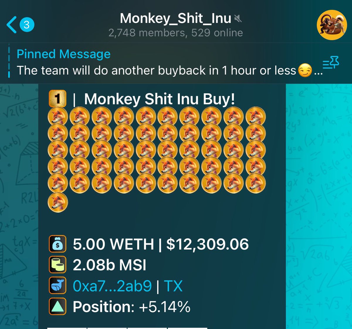 Another $12,300 BUYBACK as supply is needed for what’s NEXT.

the market may scare you, 
but Blood is what made $MSI a reality!
#memecoin2024 #memecoin1000x