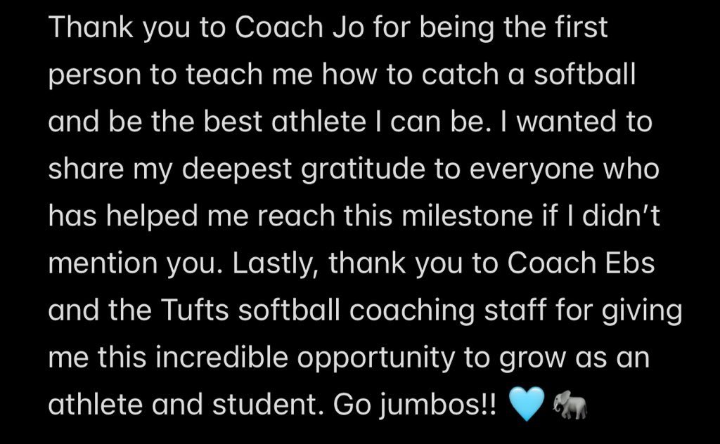erin_hersh's tweet photo. Tufts softball ‘29 🩵🐘
@CoachEbs @TuftsSoftball @Coach_Craig12 @CoachMikeSB @CTImpactSB @KBDrust @CHSRamsSoftball @PTP_softball https://t.co/IaCG3sI4gS