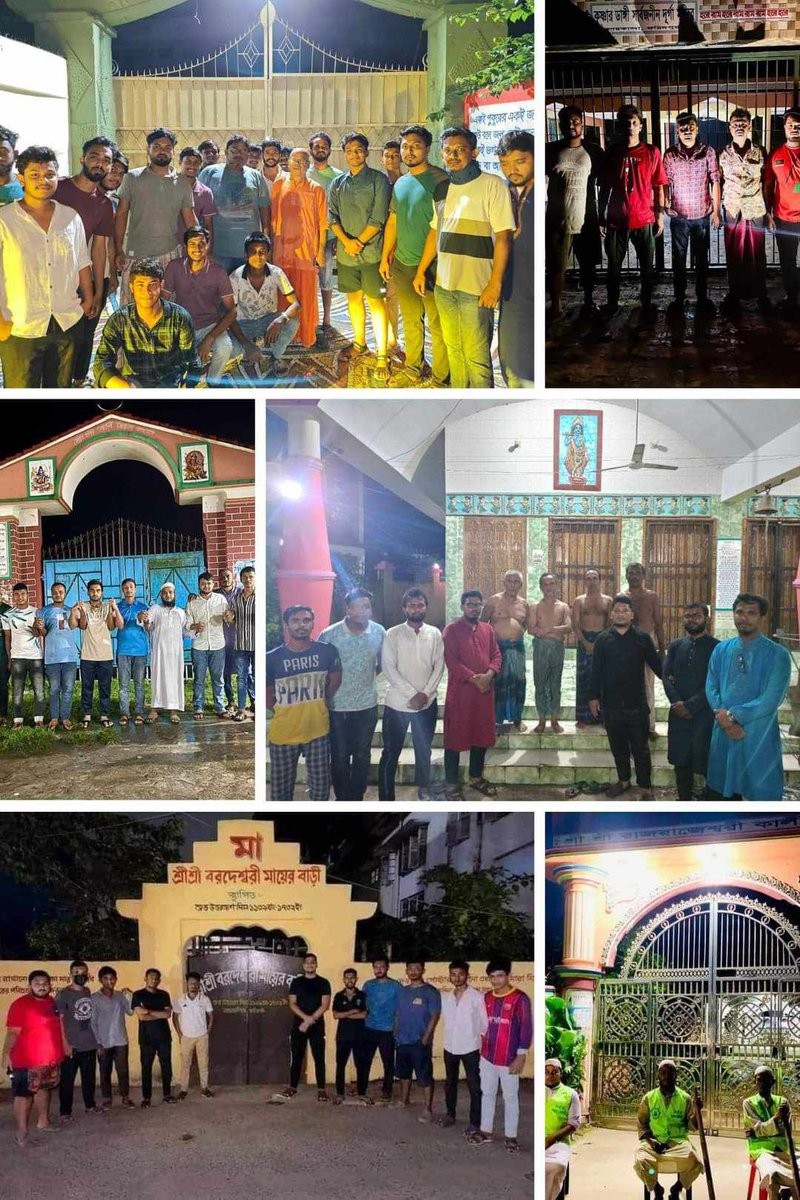 Another image, everyone came forward to save hindu temple
#BangladeshViolence 
#BangladeshViolence