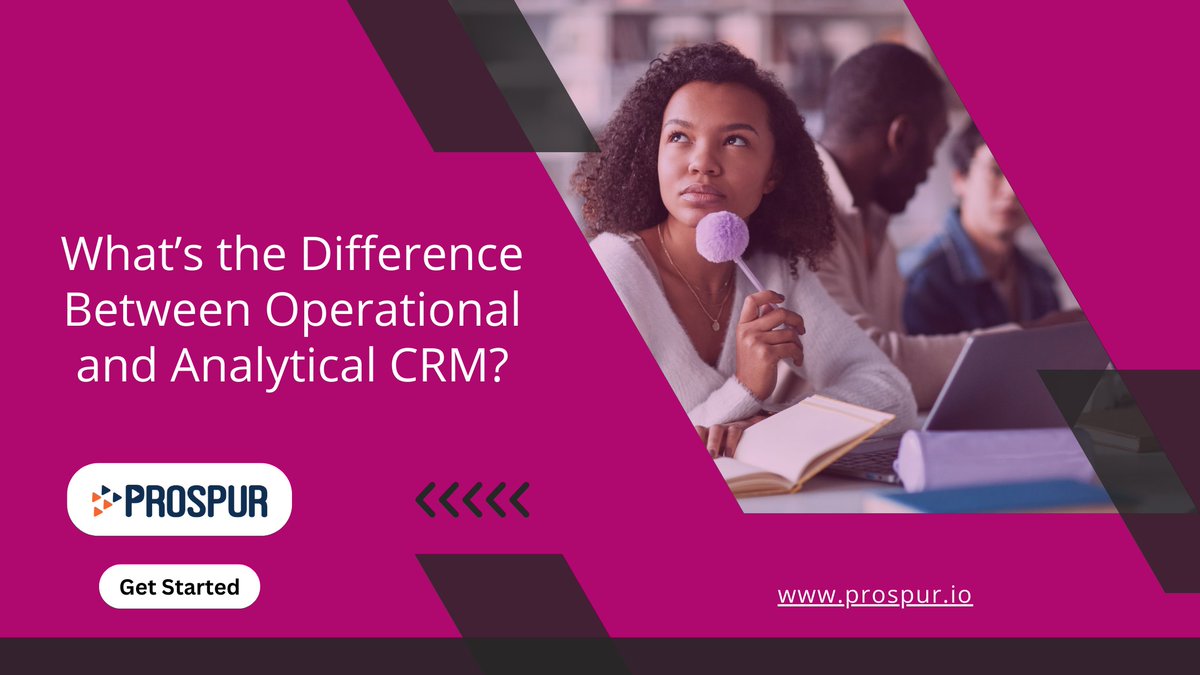 ProspurIo's tweet photo. What’s the Difference Between Operational & Analytical CRM? Learn here: https://t.co/n4JJwoZfUY
Choosing the right CRM system is crucial for timely and effective decision-making that boosts growth. Delve into the features of each type & their key differences.
#Prospur #SMB #CRM https://t.co/0Z2nPidmio