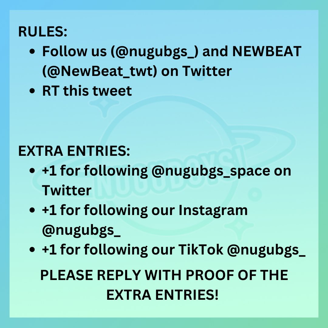 nugubgs_'s tweet photo. [📢] NUGUBOYS! NEWBEAT GIVEAWAY‼️

ONE WINNER will receive a MINSUNG photocard from their busking event!

For extra entries, check out the second photo!

RULES:
- Follow us + @NewBeat_twt 
- RT this tweet

ENDS APRIL 15th at 12AM PST

#NEWBEAT #HINLOVE #하이앤러브 https://t.co/C17Hc32uGs