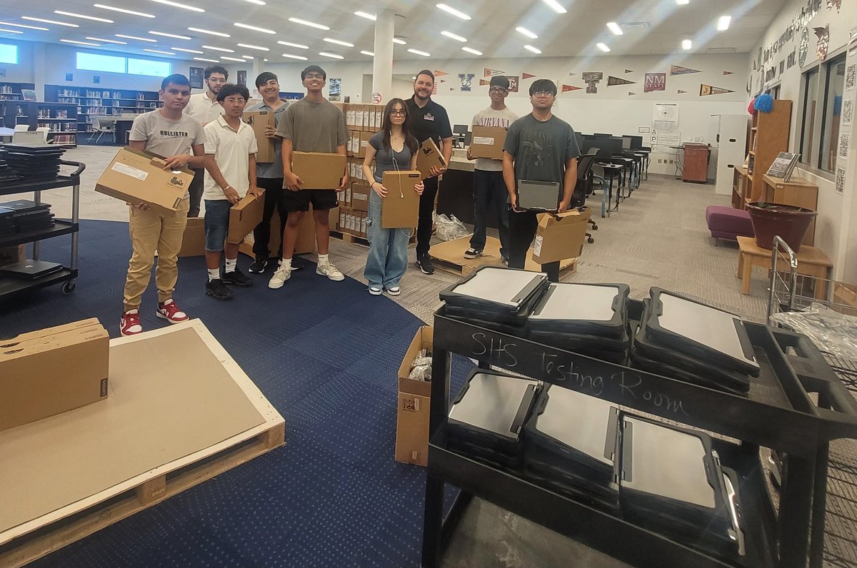 Michelle Saenz (@msaenz_lms) on Twitter photo Thank you <a href="/ALara_SHS/">Aldo Lara</a> and your awesome computer maintenance students, for helping unbox our freshman laptops!
<a href="/Cnwihi_shs/">Christopher Nwihim</a> <a href="/bbau_SHS/">Brittany Bautista</a> #TeamSISD Thank you <a href="/ALara_SHS/">Aldo Lara</a> and your awesome computer maintenance students, for helping unbox our freshman laptops!
<a href="/Cnwihi_shs/">Christopher Nwihim</a> <a href="/bbau_SHS/">Brittany Bautista</a> #TeamSISD
