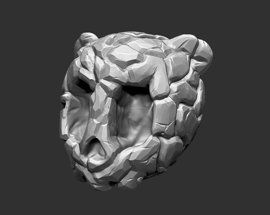 Rafsby's tweet image. Skull-rock formation for our Island game asset pack. 🏝️

1. The Concept
2. Sculpted High Poly Model
3. Optimized Low Poly Model
4. Bake High Poly details onto Low Poly &amp;amp; Texture

#gamedev #unityengine #blender #3d