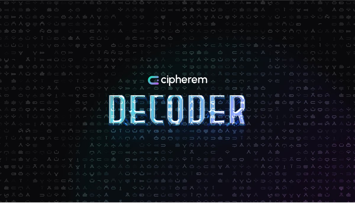 cipherem's tweet photo. The count down to Decoder begins.

Are you ready? https://t.co/yO01U4kzy9