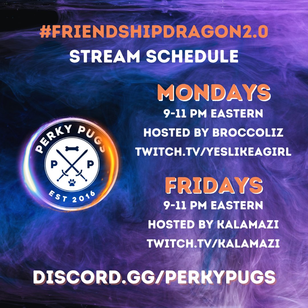 theperkypugs's tweet photo. ⚠️IMPORTANT ANNOUNCEMENT- Please share 🙏
#FriendshipDragon2 is coming to an end!

In expansions past, we have raised a lot of money for various charities through our Friendship Mount initiative, well over $100k combined!  However, for the last several streams, we have run out of players to carry, and we have not yet reached our fundraising goal.  We need YOUR HELP!

We will be doing at  least 2 more streams this season, so if you still need your FREE Heroic Fyrakk skin (or know someone who does), feel inclined to donate, or can even just share what we’re doing, here’s the info you need!  To spice things up, we have our streamers spinning the Wheel of (mis)Fortune for every $100 donated.  Things on the wheel include having the streamers do various shenanigans as well as codes for giveaway items courtesy of Blizzard! Thank you all for your support over the years of doing this 💙💙💙

Monday night’s stream from 9-11PM ET: @yeslikeagirlz https://t.co/Zu3az2TZg4
Friday night’s stream from 9-11 PM ET: @Kalamazii https://t.co/41Ao9bTtwI
DONATE to @GamersOutreach: https://t.co/iaeM60uw23
INFO: https://t.co/mgYuD0qpVH