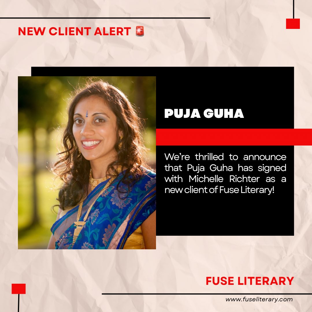 New client alert! I’m so happy to welcome <a href="/GuhaPuja/">Puja Guha</a> to <a href="/FuseLiterary/">Fuse Literary</a> !