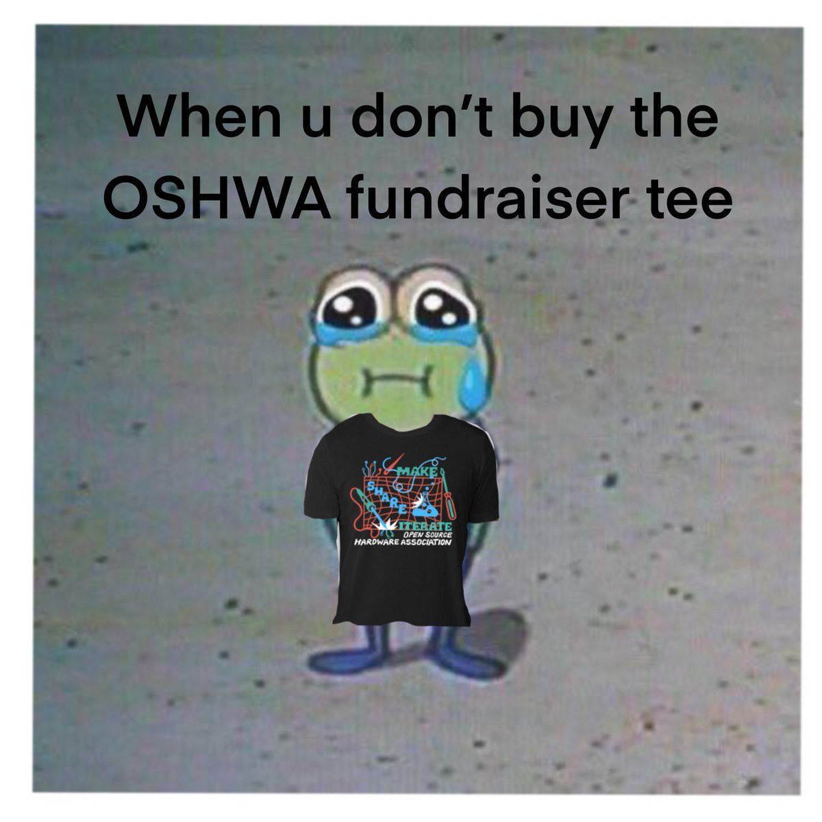 We are officially in the last SEVEN DAYS of the OSHWA fundraiser tee availability! If you would like to help support OSHWA in our work, and help us maintain our not for profit status please get your tee here: customink.com/fundraising/os…