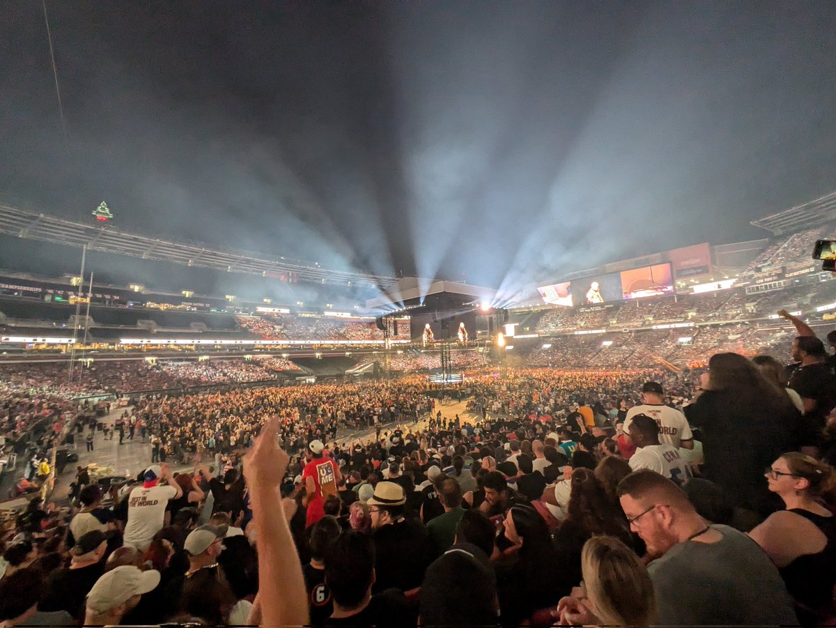 j2cincy's tweet photo. @CodyRhodes @WWE @Browns_Stadium Had a great time at #Summerslam  . Here is some pics from Cody's entrance. Such a fun atmosphere. https://t.co/wnSJFQo1s1