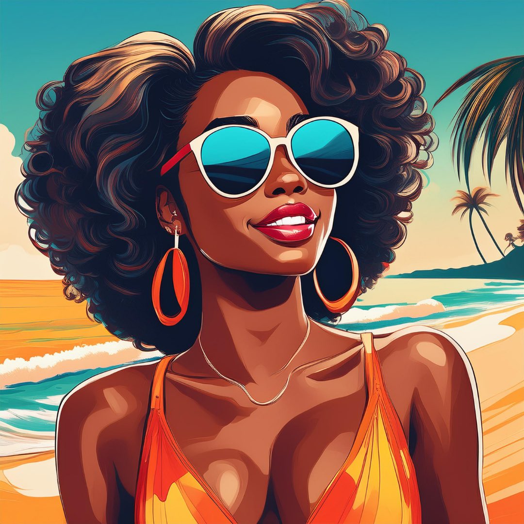 CardanoWomen's tweet photo. We hope you all had a rejuvenating weekend and are ready for a new art challenge theme  “Summer Vibes” are underway 😘

We’re leaving it broad because summer time means different things for different people. Enjoy getting your creativity flowing 🖤💋😎

Don’t forget to tag @CardanoWomen and use the #CardanoWomenArt so we can share your creations 🖤

Timeline: Aug 5th to Aug 18th

#artchallenge #Summer #RADR #dtyis #drawthisinyourstyle #aiart