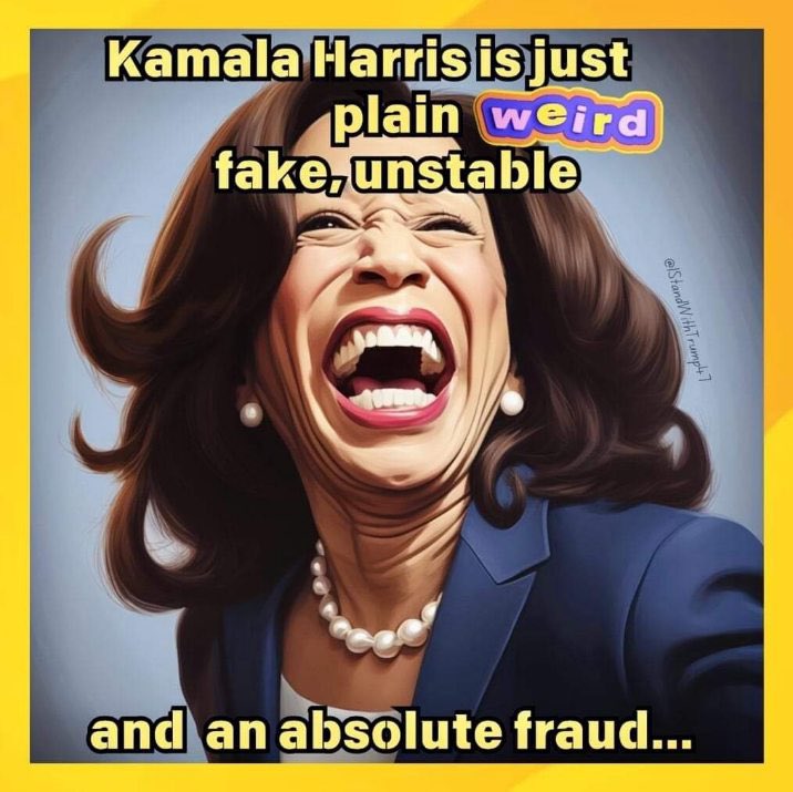 jqe22's tweet image. Weird = Not Natural
#ShesNotNatural #KamalaCantBePres 
 Are You a Patriot or Domestic Enemy of the Constitution? Stand Up for Our Constitution: Sign the Lawful Notification Against Kamala Devi Harris's Unlawful Presidential Candidacy.
#ShareShareShare
form.jotform.com/242167670909161