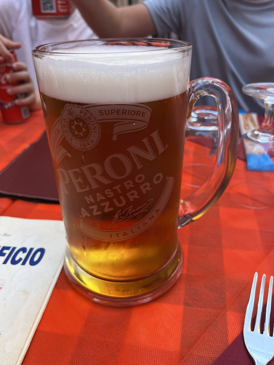 One large beer please