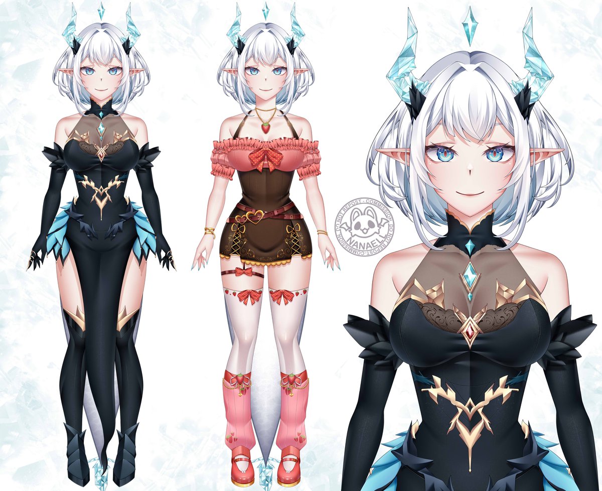 Migi_sann's tweet photo. DROP YOUR PNG! 🩷
Would you like to drop your png so this little vampire can choose a design to produce a complete Vtuber model?? Just put it here! I'll leave it open until September 13th to post it! That day I will announce the person and start producing 
Example of my Vtubers models