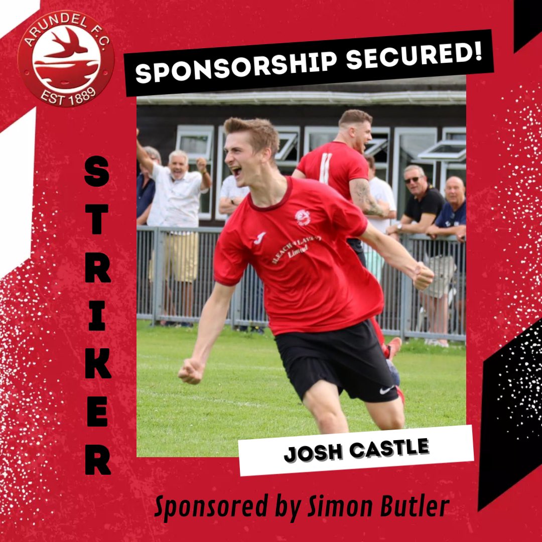 ArundelOfficial's tweet photo. 🚨 Sponsorship secured! 🤝🏻

We are pleased to announce that Simon Butler has sponsored new signing and former Lavant striker Josh Castle for this  season! 

Thank you Buttsy for your continued support 👍🏼

#UpTheMullets 🔴
@Buttsy999 @_JoshCastle https://t.co/HDd3KMO8xC
