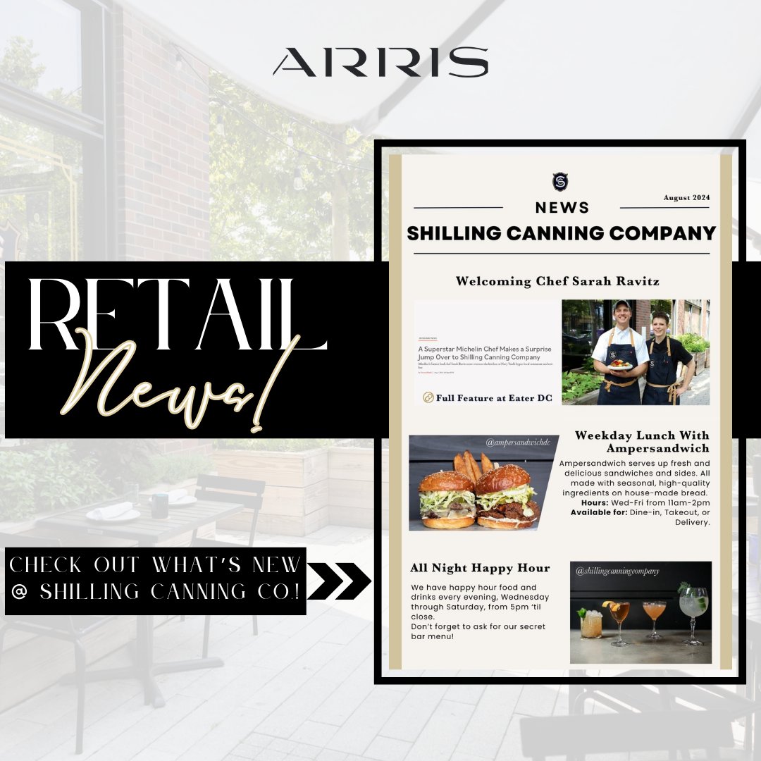 Arris_DC's tweet image. Exciting news from our retailer, Shilling Canning Co.! 🌟 Check out Eater's latest article to learn all about Michelin chef Sarah Ravitz joining the team. Big things are coming! 🥂🍽️
.
#ShillingCanningCo #MichelinChef #FoodieNews #Eater #ArrisDC #Retail #millcreekres #arris...
