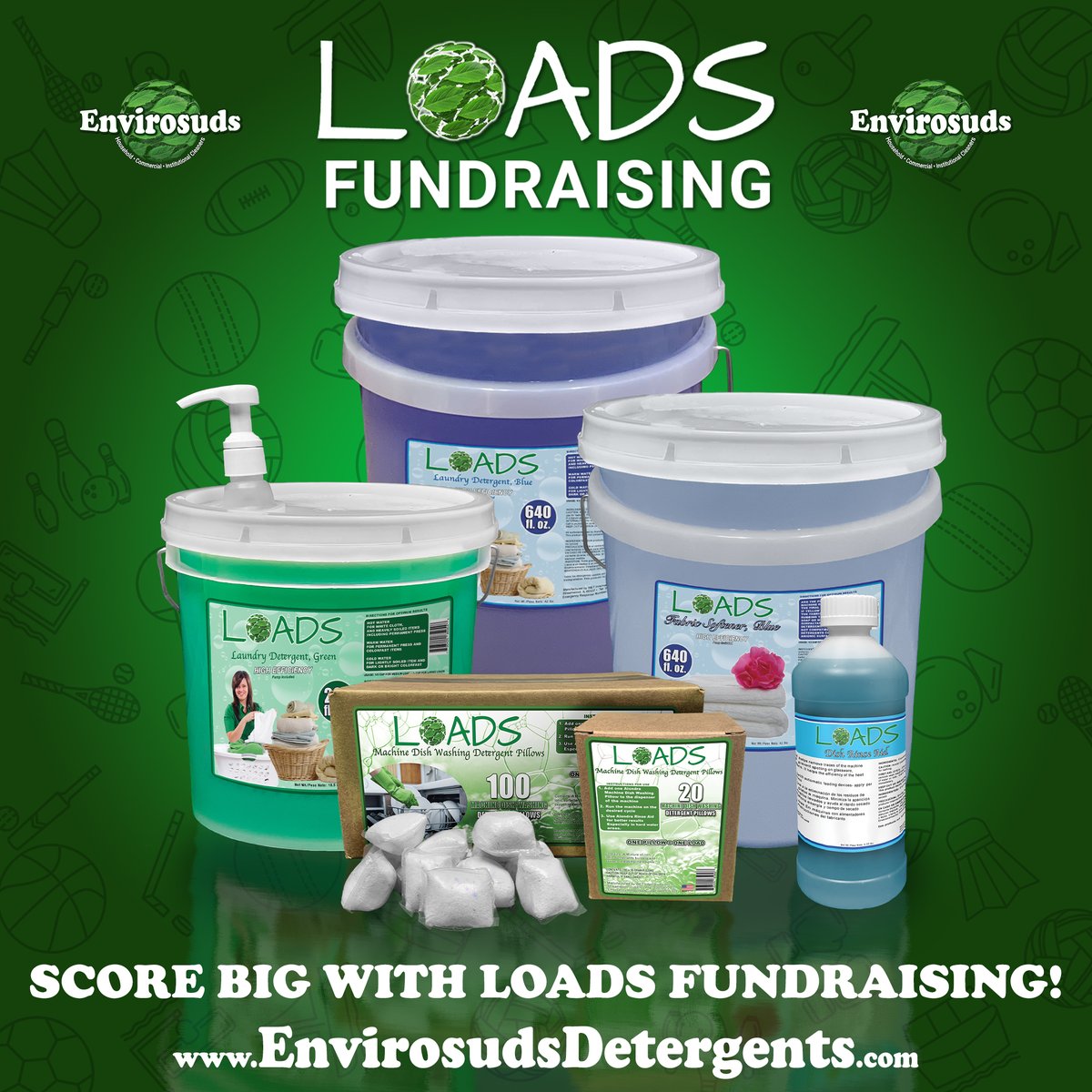 EnvirosudsClean's tweet photo. Support your team with LOADS Fundraising! Raise funds while offering top-notch cleaning products. 

Visit https://t.co/PsCjOlaGzp 

#SportsTeams #Fundraising #TeamSpirit https://t.co/Mjq5GVWLgC