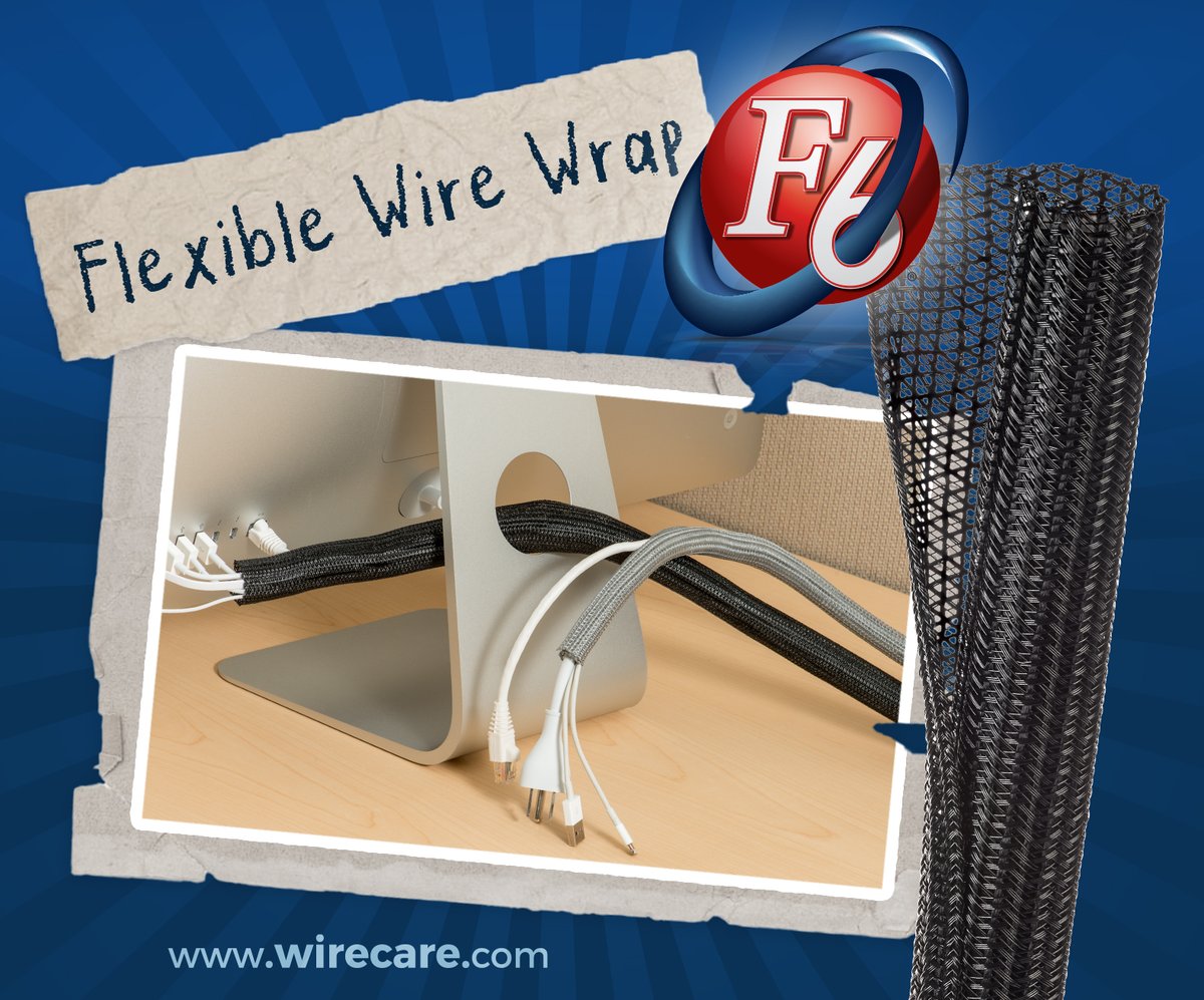 wirecare's tweet image. Techflex® F6® Braided Sleeving is a flexible wire wrap that keeps your cables neat and contained. #WireCare #Techflex #BraidedSleeving #Flexo #F6Wrap #TechflexSleeving