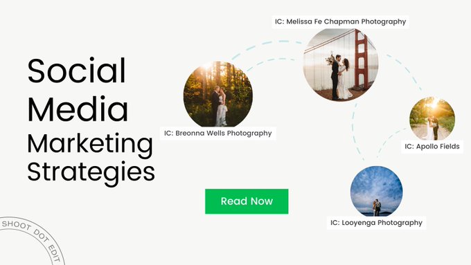 Check out today’s blog to discover effective social media tactics that could help you stay consistent, engage your current followers, and draw in potential clients.

👉 shootdotedit.com/blogs/news/how…

#SocialMediaStrategy #SocialMediaTips #WeddingPhotographers #ShootDotEdit
