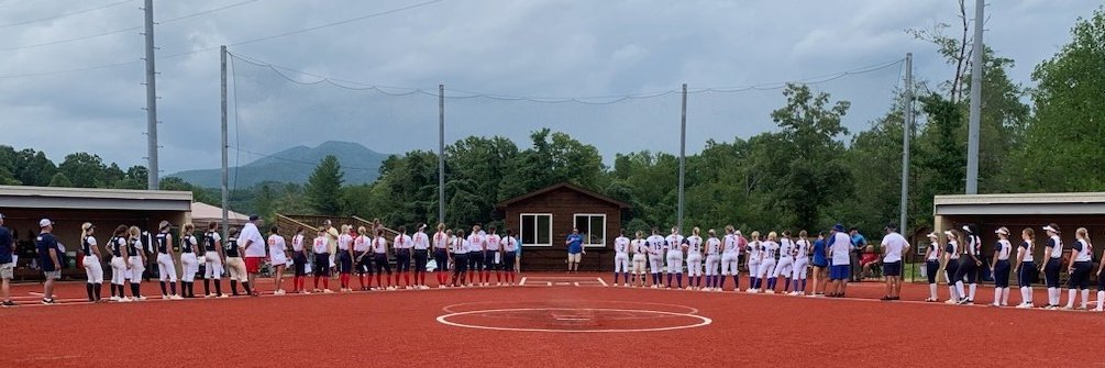 A picturesque setting for our <a href="/NFCAorg/">National Fastpitch Coaches Association</a> Strikeout Cancer game. <a href="/USASBCarolinas/">USA Softball of The Carolinas</a> <a href="/HeroesSoftball/">USA Softball Heroes League</a> League is about so much more than premier softball, which make no mistake, it is. It's also about community. <a href="/tdoby_USASB/">Tim Doby</a>