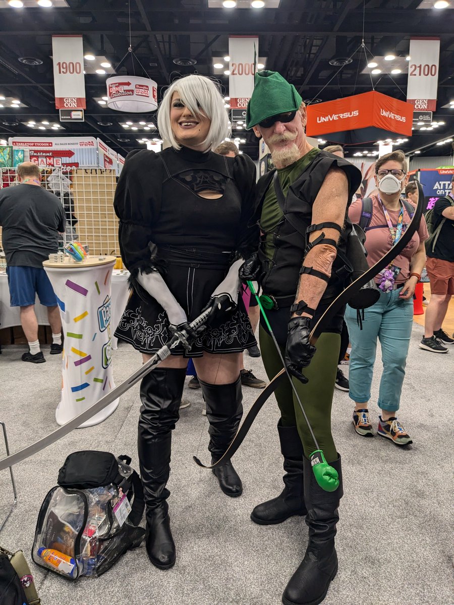 docseraph's tweet image. My Friday #GenCon2024 cosplay was 2B from #NieR_Automata. It was an absolute blast getting to meet all the other cosplayers!