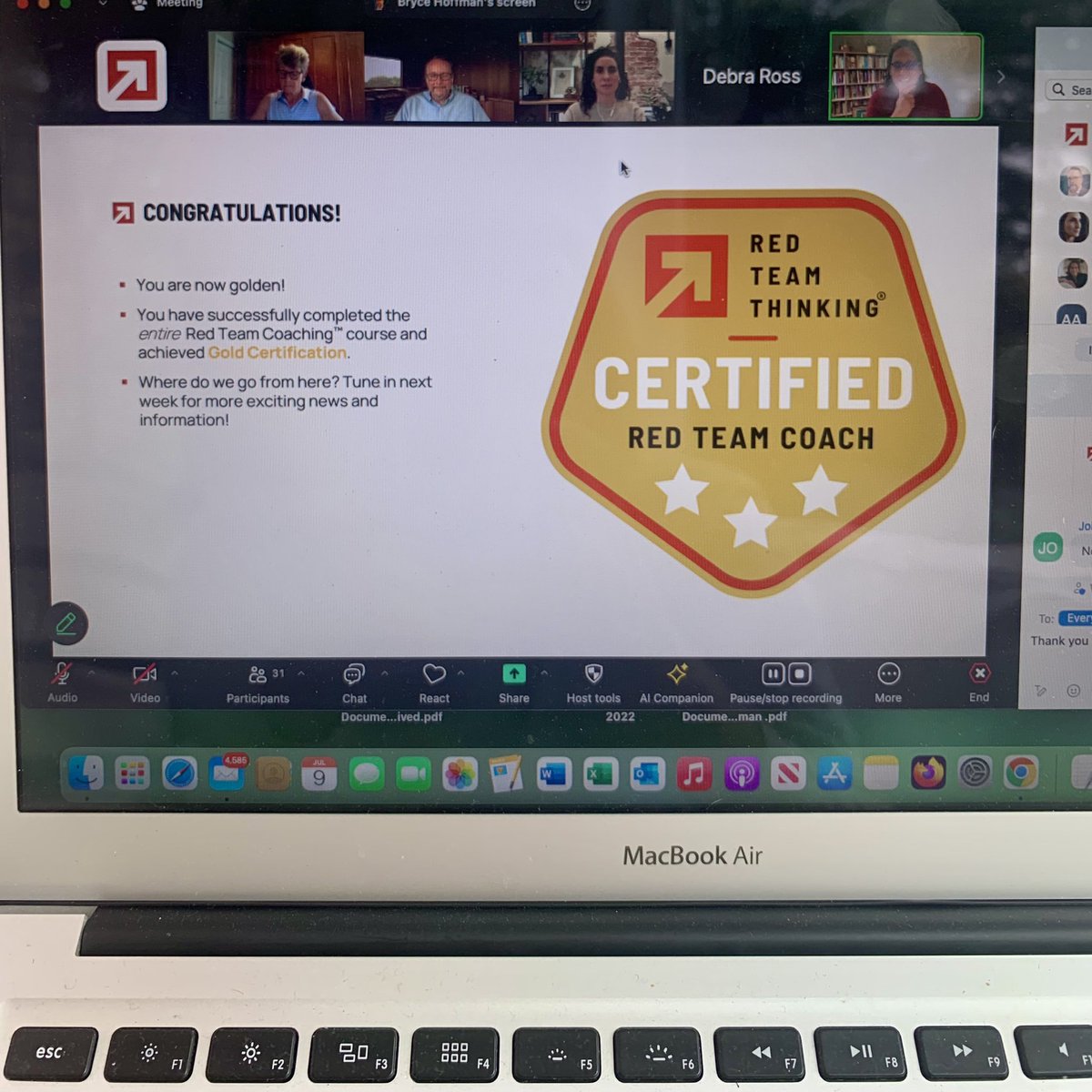 Sara_King333's tweet photo. Congratulations to the Red Team Coaches from around the world who graduated from Level 4
@redteamthinking training, the fourth and final level, earning their Gold certification by demonstrating their mastery of the core concepts of #redteamthinking. #rtt
#LeadershipMatters https://t.co/RUCXY8EPOW