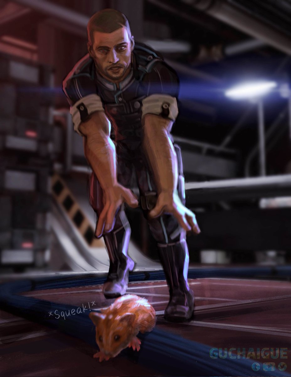 Most thrilling part of mass effect 3 . Space hamster when I get you-
#MassEffect