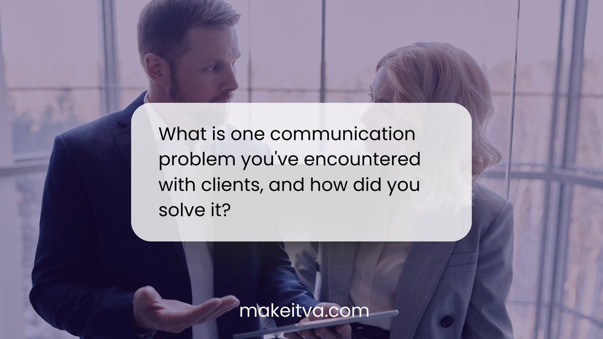 MakeITVA's tweet image. Happy Monday, VAs! 🌟. What is a communication difficulty you&apos;ve encountered with a client and how did you overcome it? Share your story to help other virtual assistants! #MondayMotivation #ClientCommunication #VASolutions #VACommunity