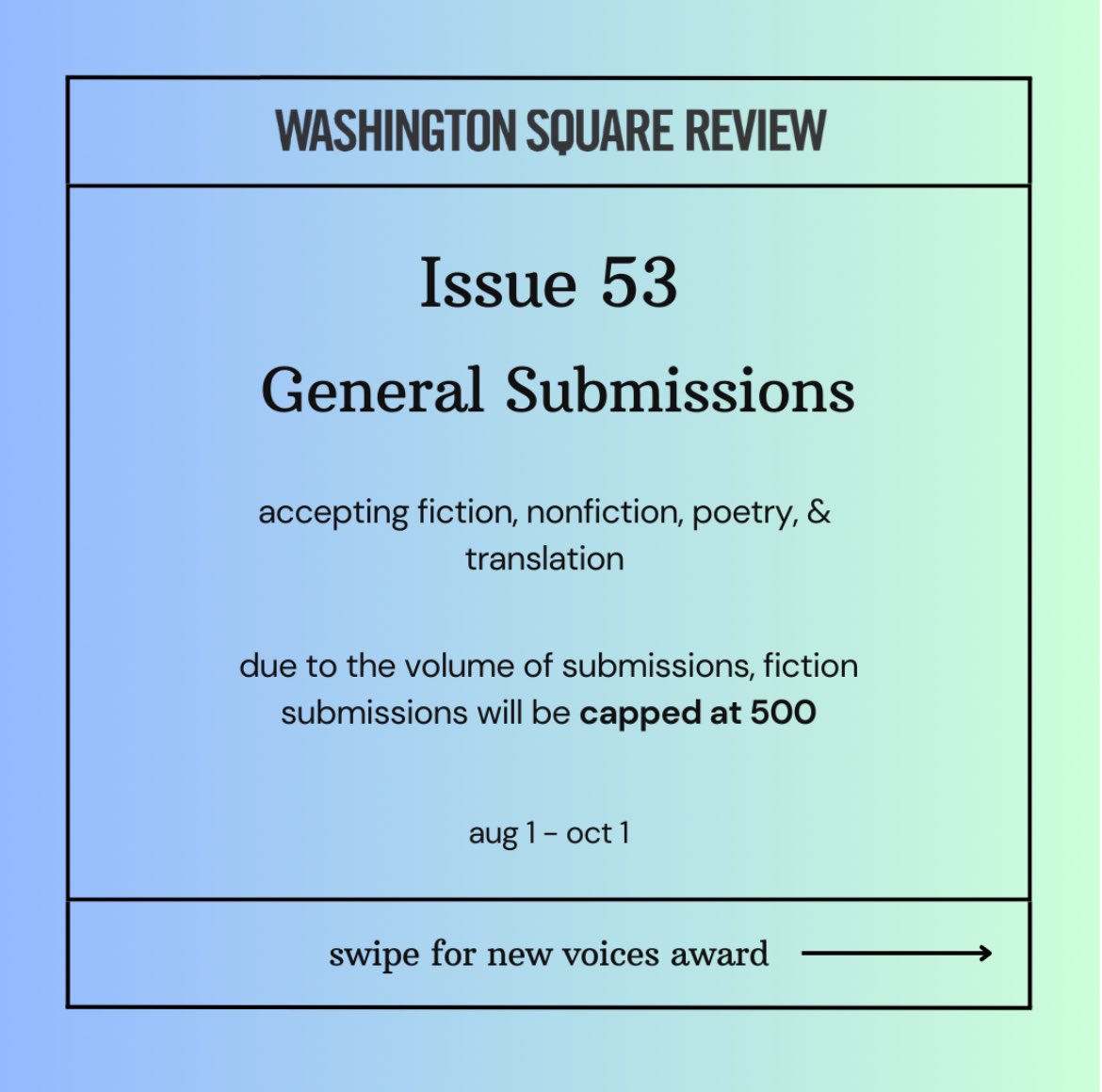 Washington Square Review tweet media
