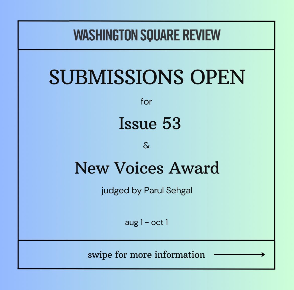 Washington Square Review tweet media
