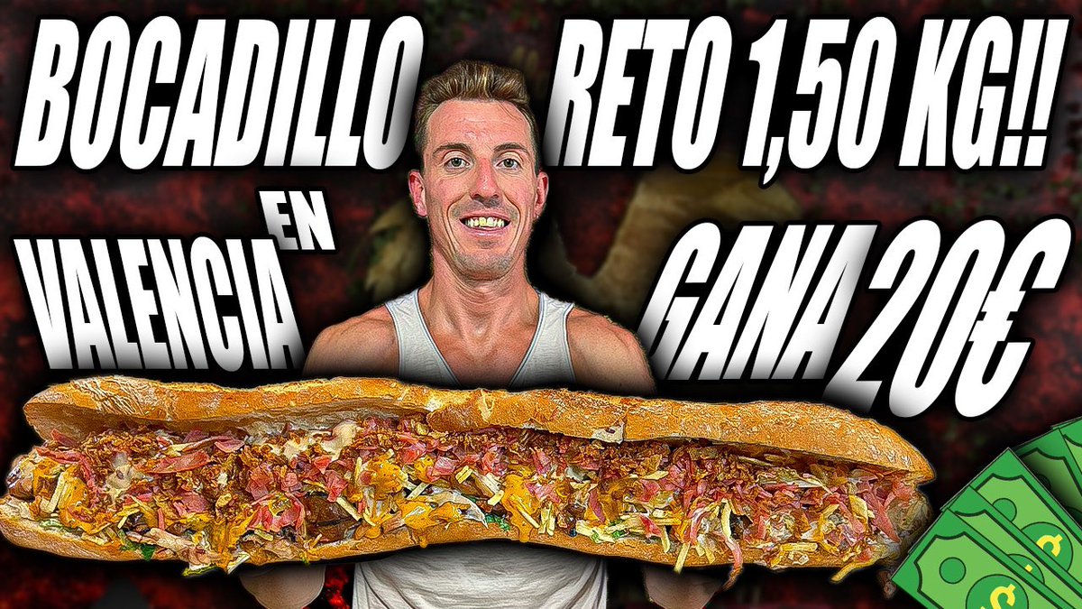 ricarditoofit's tweet photo. Reto de Bocadillo Valencia 1,5 KG - Gana 20€ https://t.co/TvvREAqHbH vía @YouTube https://t.co/B46edAUf7I