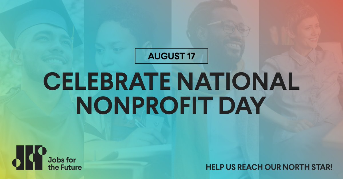 🗓: August 17, we're celebrating #NationalNonprofitDay! Join us in Times Square as two of our inspiring videos light up the Times Square Tower billboard. Snap a pic 📸 and share it with #JFFNorthStar #NationalNonprofitDay to celebrate our impact together!🌟hubs.la/Q02K4v1V0