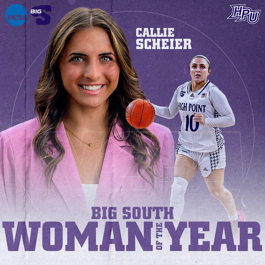 🚨𝐖𝐎𝐌𝐀𝐍 𝐎𝐅 𝐓𝐇𝐄 𝐘𝐄𝐀𝐑🚨

<a href="/CallieScheier/">Callie Scheier</a> has been named the 2023-24 Big South Woman of the Year!!

#H3U x #GoHPU