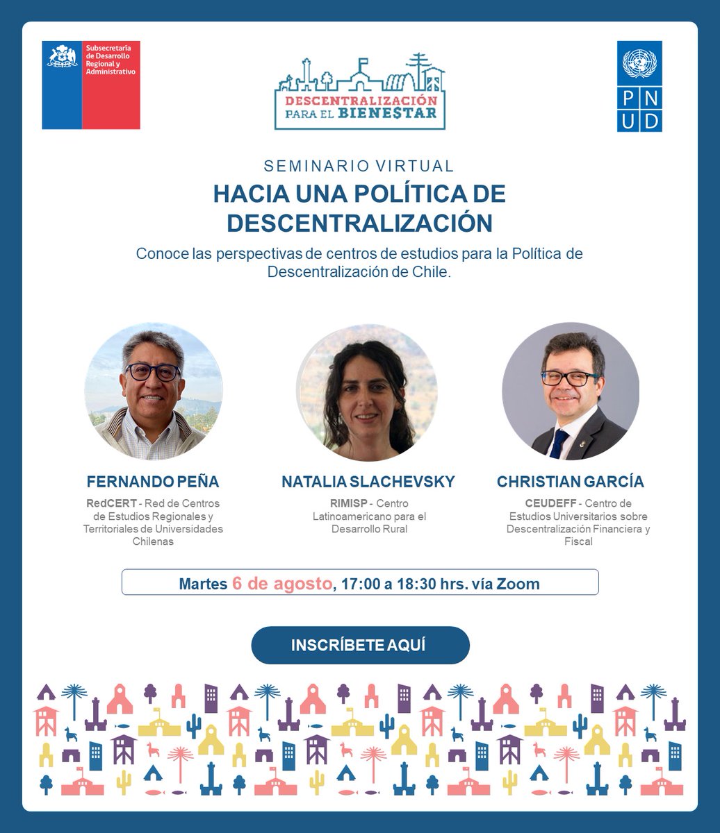 No te pierdas este importante seminario virtual! 🌟

Únete a nosotros para el evento “Hacia una Política de Descentralización”, donde exploraremos las perspectivas de diversos centros de estudios para la Política de Descentralización de Chile.

<a href="/UC_Temuco/">UC Temuco</a>