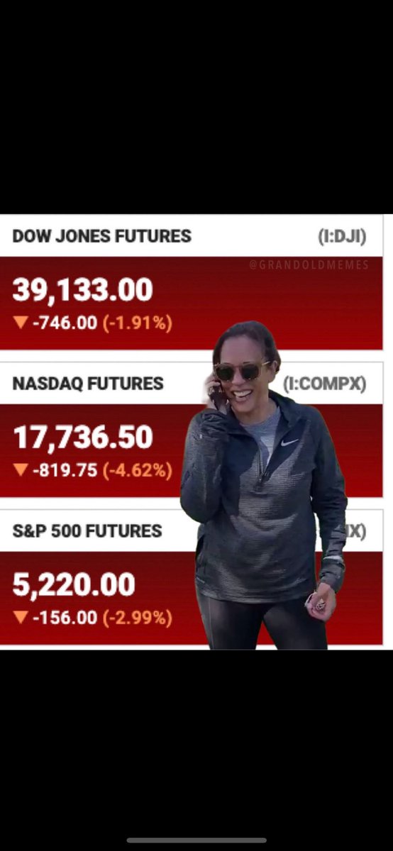 The Kamala crash! I think all of us with a brain can now say unequivocally that Kamala’s coronation is over!😂😂