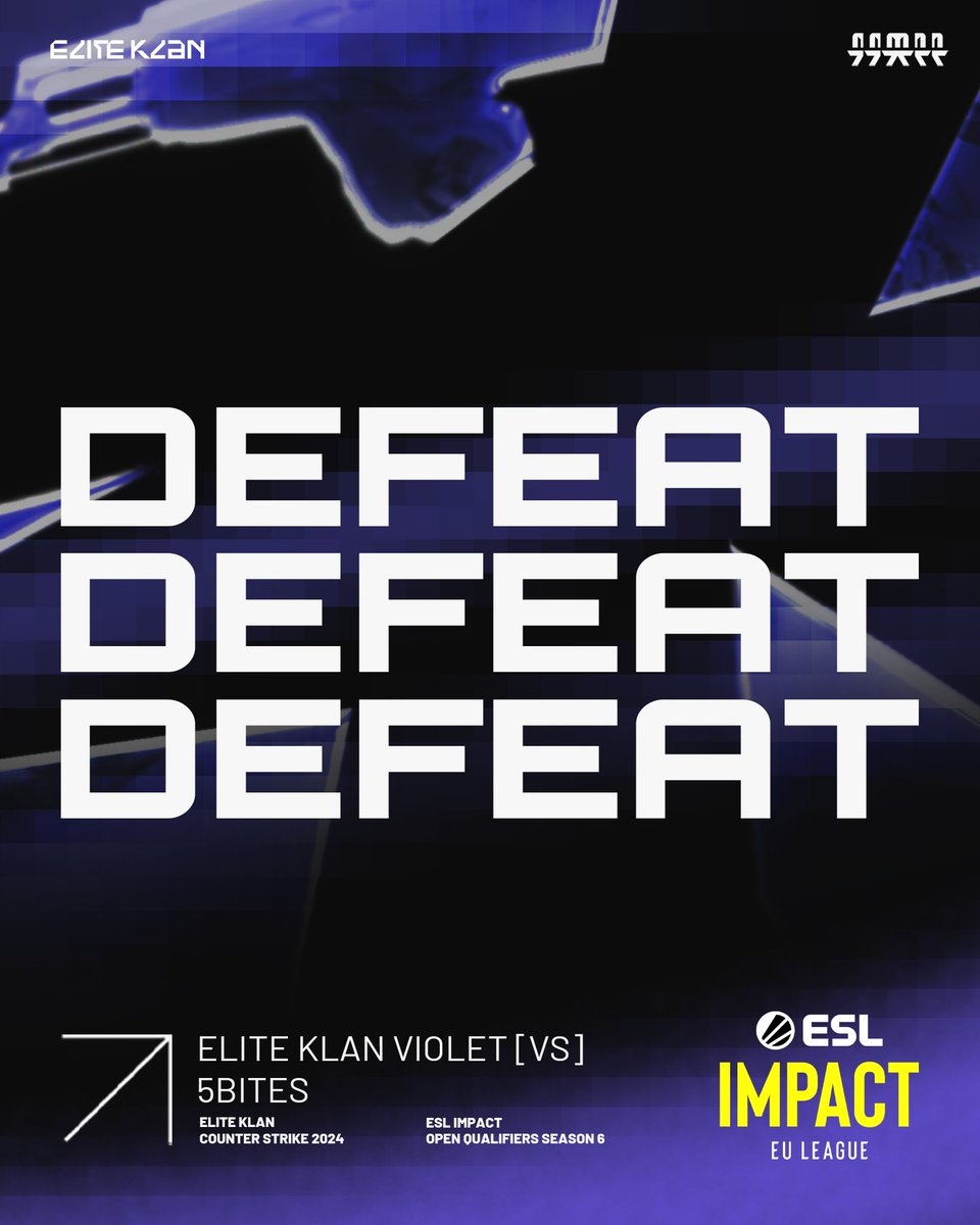 eliteklangg's tweet photo. Couldn't get it done today.
1-2 vs #5bites and we're out of ESL Impact League Open Qualifier 1.
Thank you for the amazing support, and see you on Friday ๐
#WarriorsRise https://t.co/O9NajeWzkb