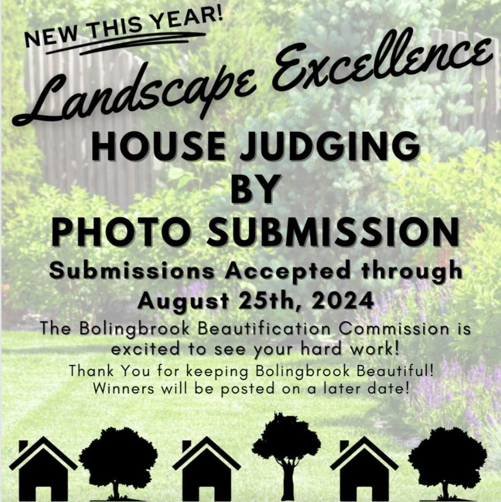 It's the last few days to submit houses for Landscape Excellence Awards!

The Bolingbrook Beautification Commission is accepting submissions through August 25th by using this link: form.jotform.com/242043657512149

Good Luck! 🌳
