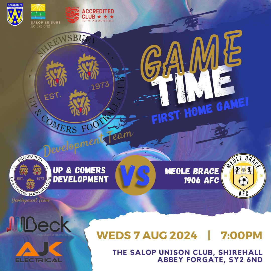 UpnComersMensFC's tweet photo. The games come thick and fast this week as we welcome Meole for our first home game of a double header this week 🙌🏻
Support welcome, come and watch the lads and grab yourself a cheeky drink from the @salopunisonclub 🍺 😋
#upandcomersdev #homegame #letsgo! https://t.co/2Bljv9In3j