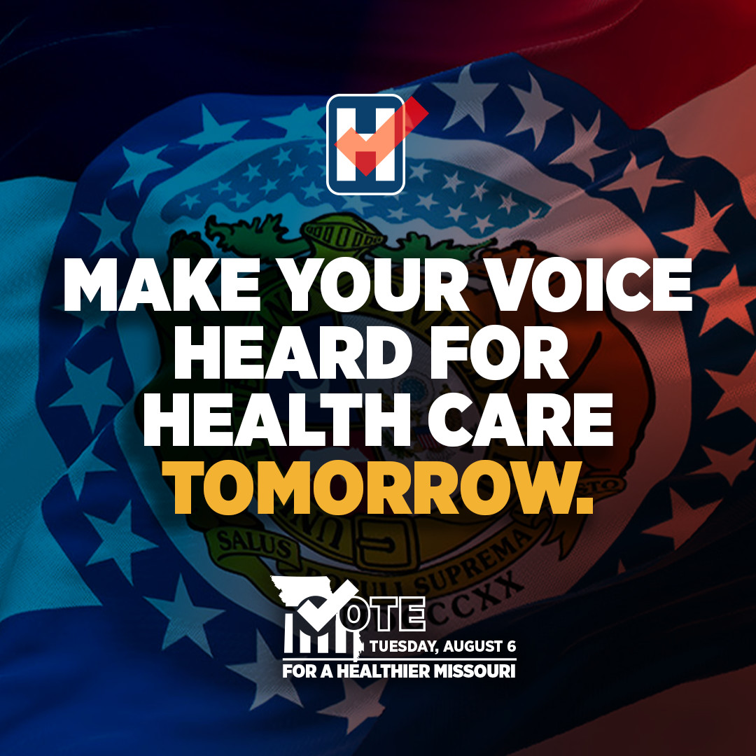 Make your voice heard at the polls tomorrow. Here's how to support health care with your vote ⬇

🗳 Get to the polls tomorrow. Vote for candidates who have a history of supporting Missouri health care. Learn more: web.mhanet.com/advocacy/2024-…

#GetOutTheVote | #Missouri | #MoLeg |
