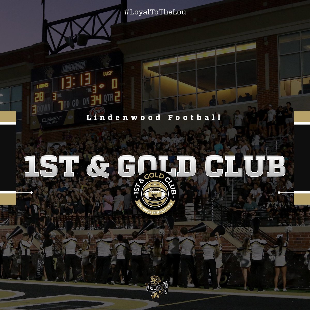 LindenwoodFB's tweet photo. Our newly launched 1st &amp; Gold Club is the best way that YOU can make an impact on our program. 

Members of the club will receive exclusive insights &amp; invitation’s to various LU Football Events throughout the year.  

Make your mark on LU Football ⬇️

🔗: https://t.co/k6OTKtijFN https://t.co/HQONxAzdmn