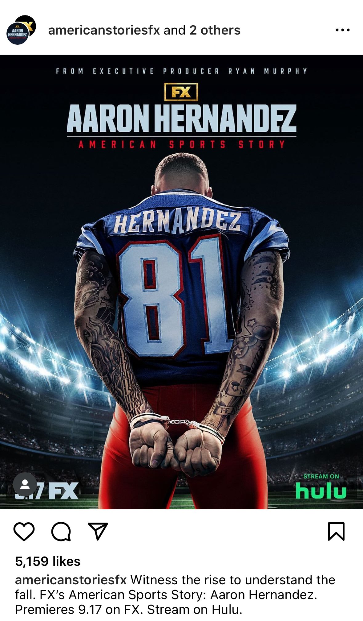 Zack Cox on X: &ldquo;An Aaron Hernandez drama from Ryan Murphy (the 